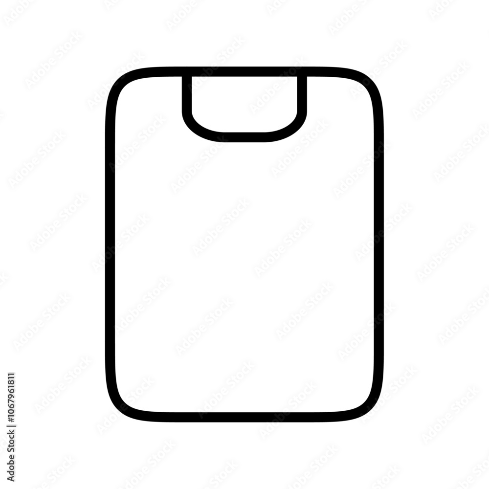 Aufkleber clipboard icon outline vector for web ui