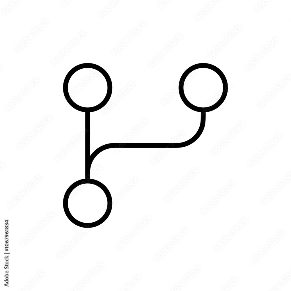 Poster Code branch icon Outline vector for web ui