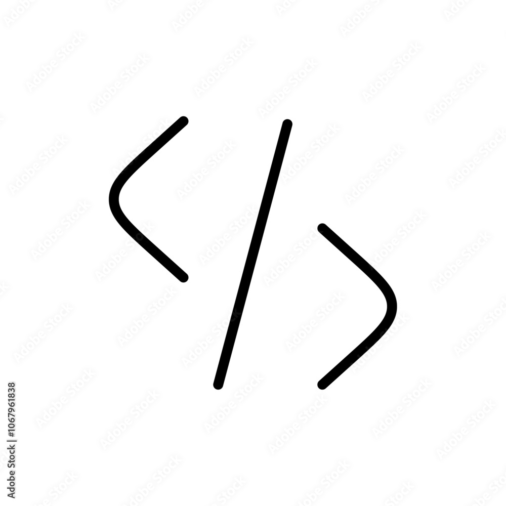 Poster Code icon Outline vector for web ui