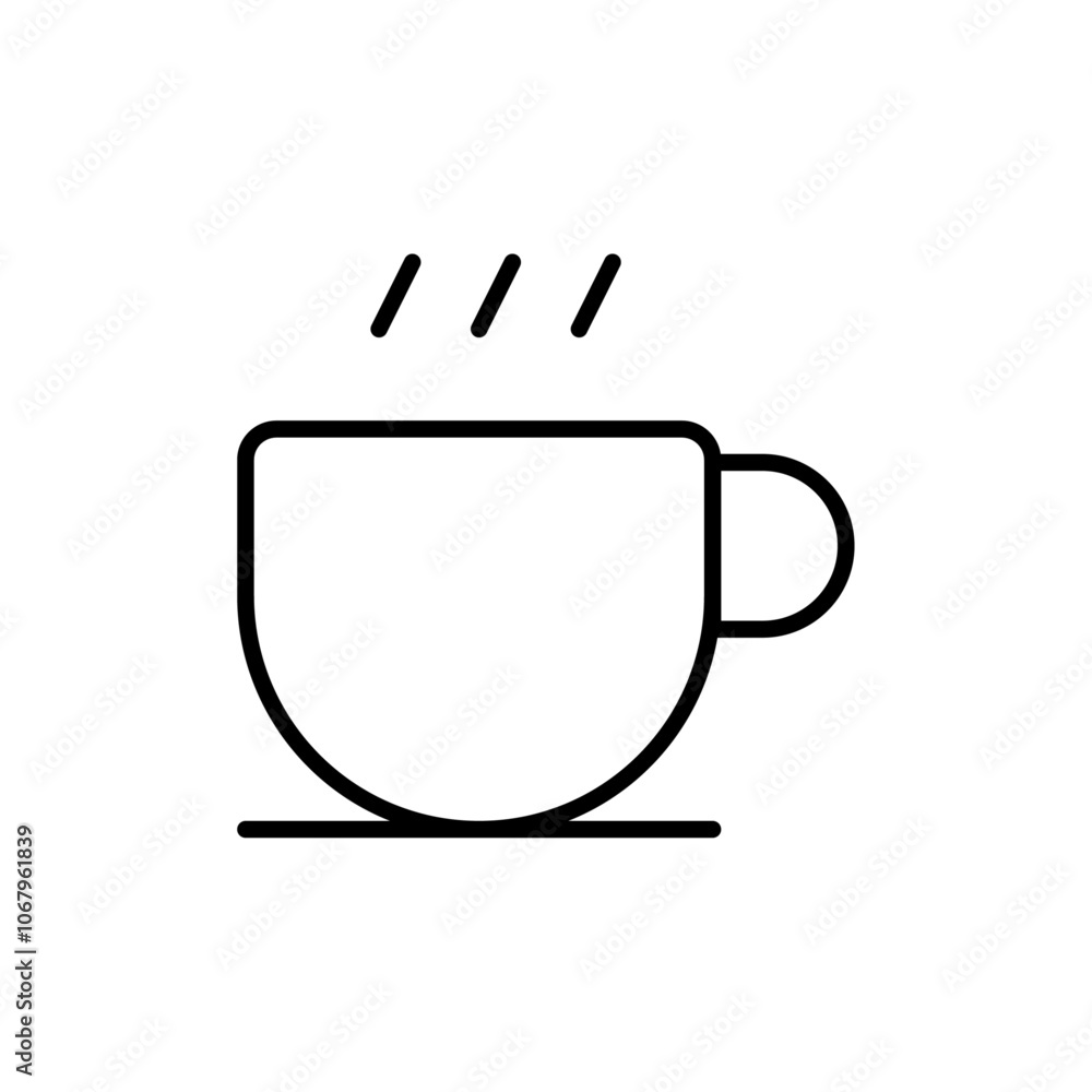Poster Coffee icon Outline vector for web ui