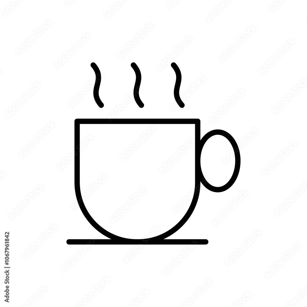 Aufkleber Coffee icon Outline vector for web ui