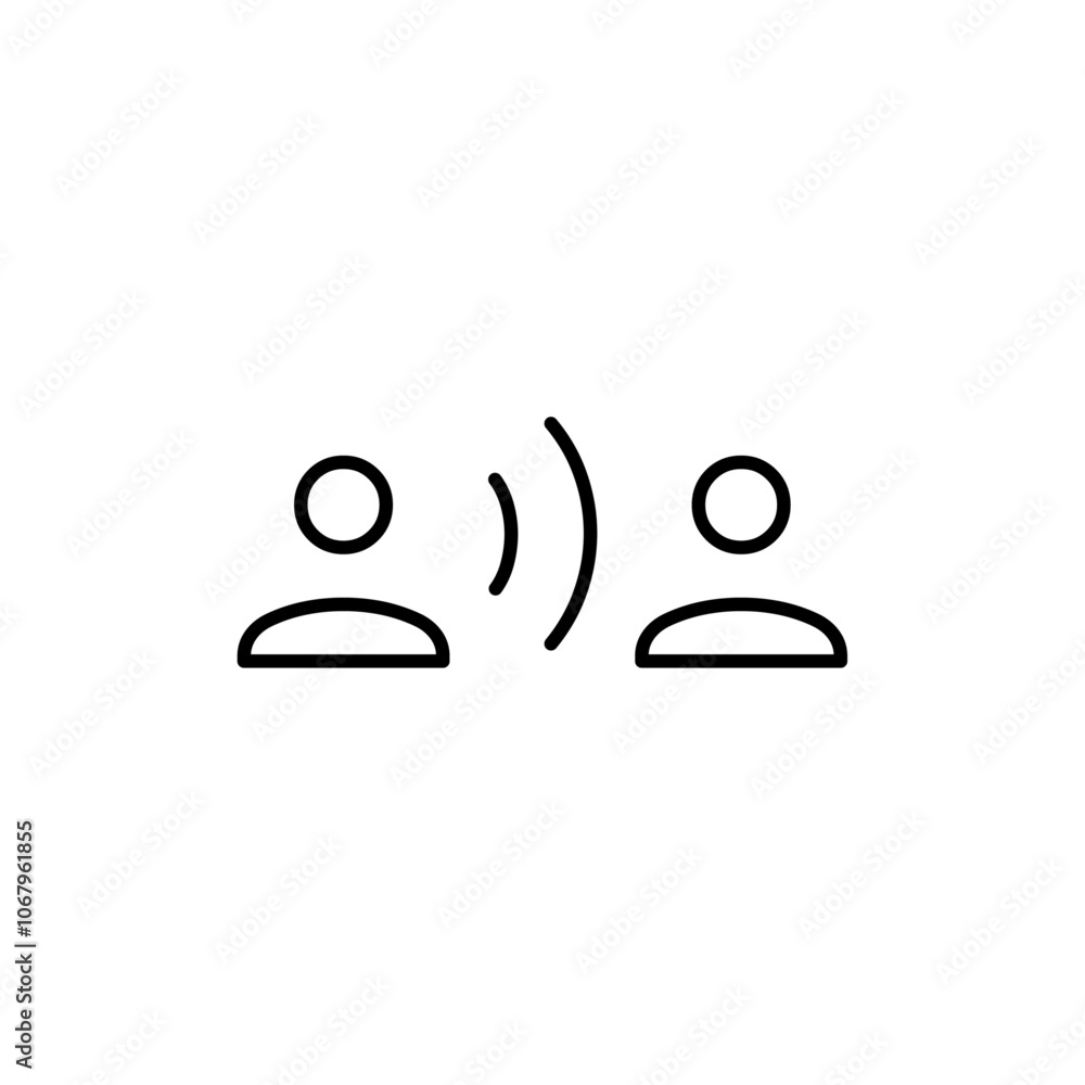 Poster Communication icon Outline vector for web ui