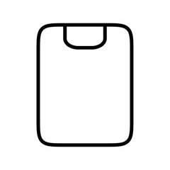 Clipboard icon Outline vector for web ui
