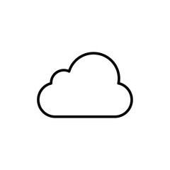 Cloud icon Outline vector for web ui