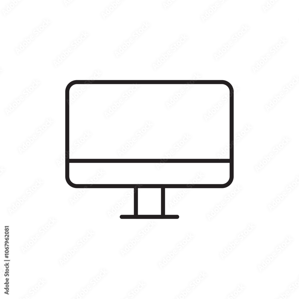 Poster Computer screen icon Outline vector for web ui