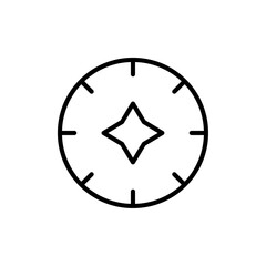 Compass icon Outline vector for web ui