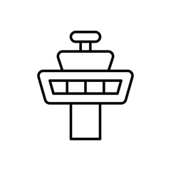 Control Tower icon Outline vector for web ui