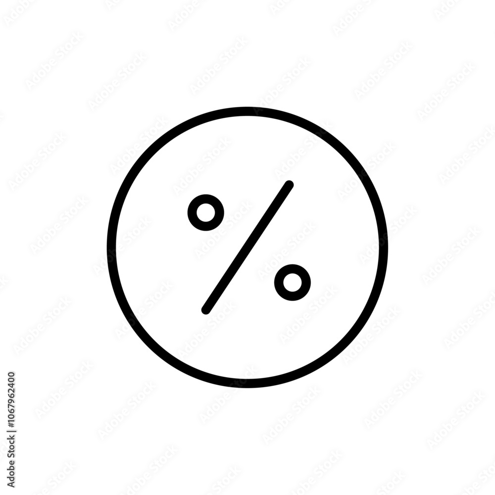 Poster Discount icon Outline vector for web ui