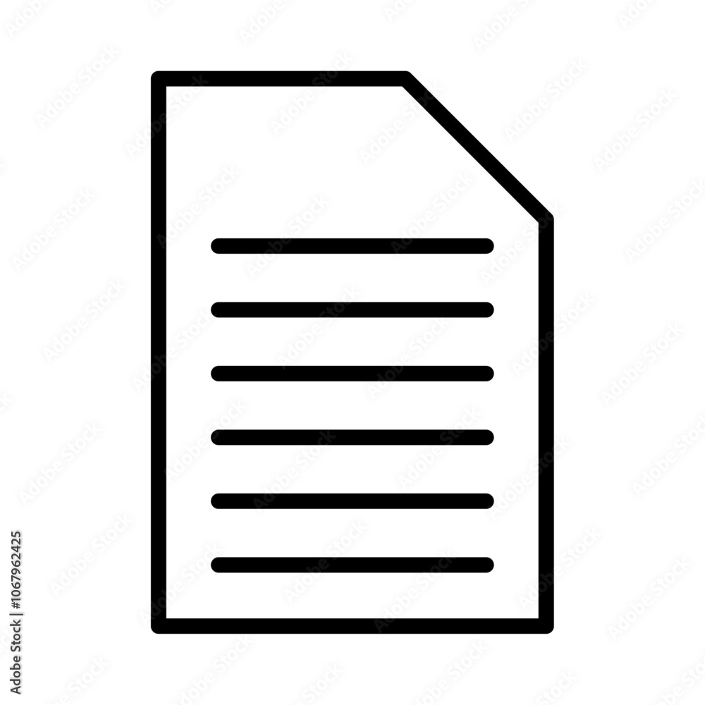Poster Document icon Outline vector for web ui