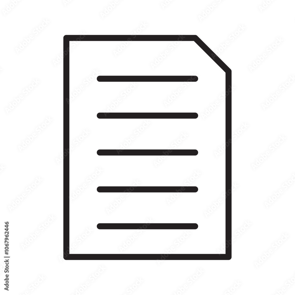 Poster Document icon Outline vector for web ui