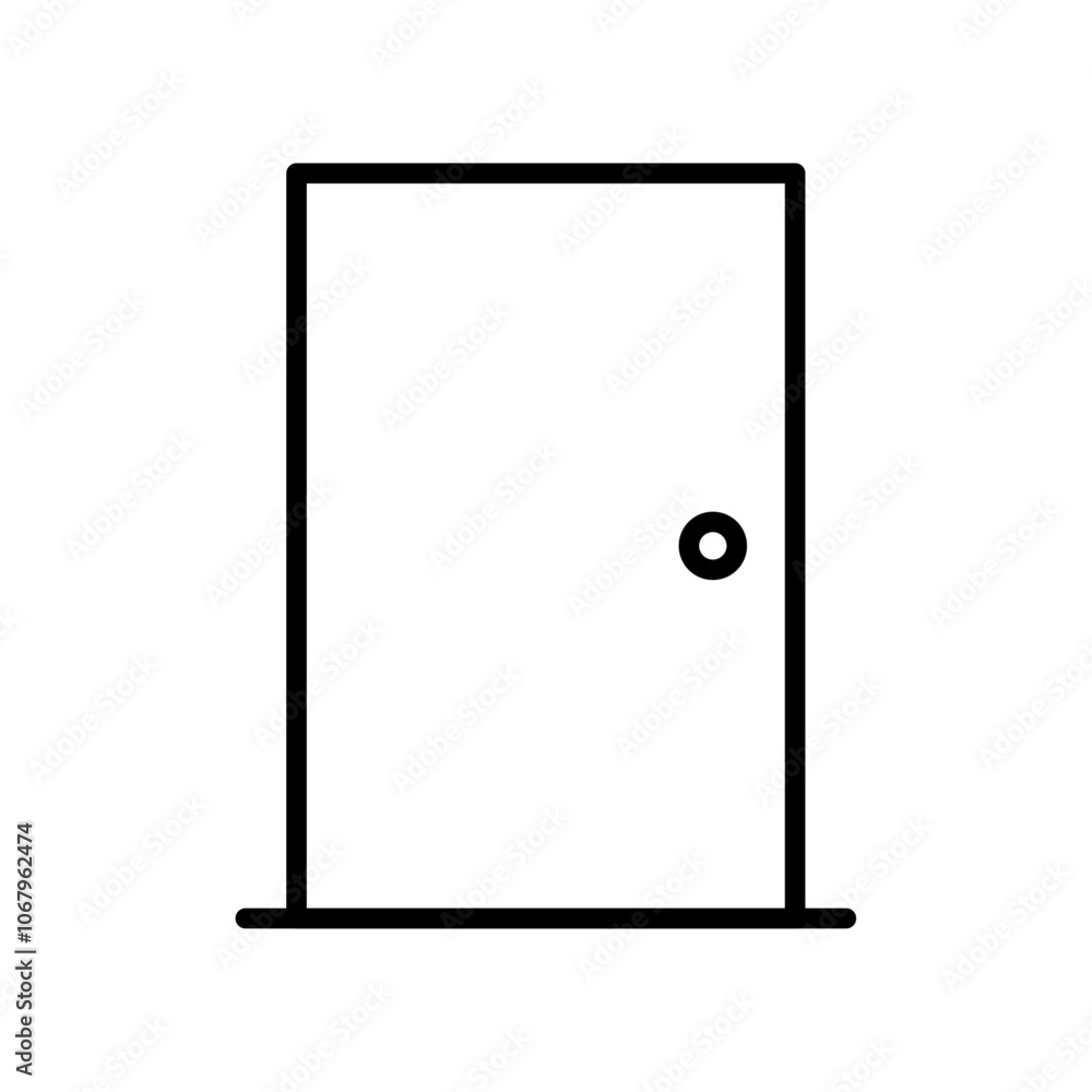 Poster Door icon Outline vector for web ui