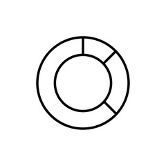 Donut chart icon Outline vector for web ui