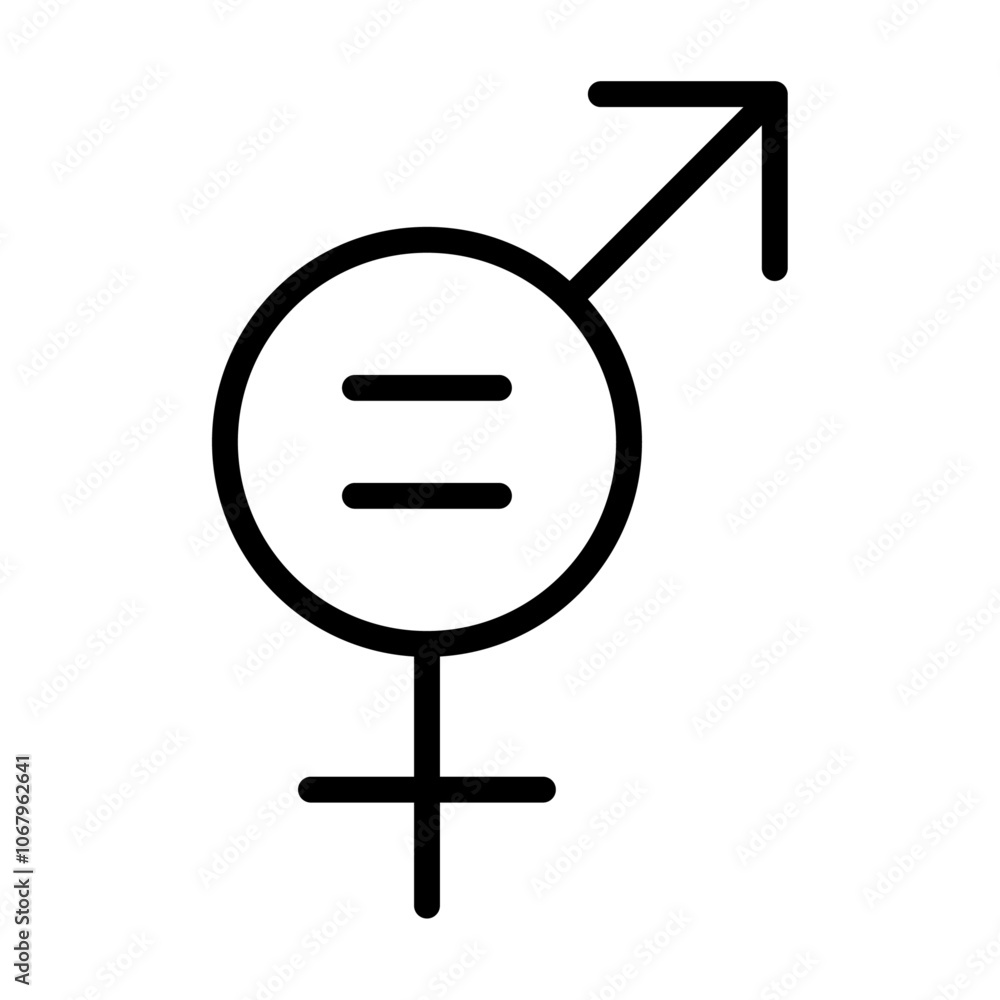 Poster Equality icon Outline vector for web ui