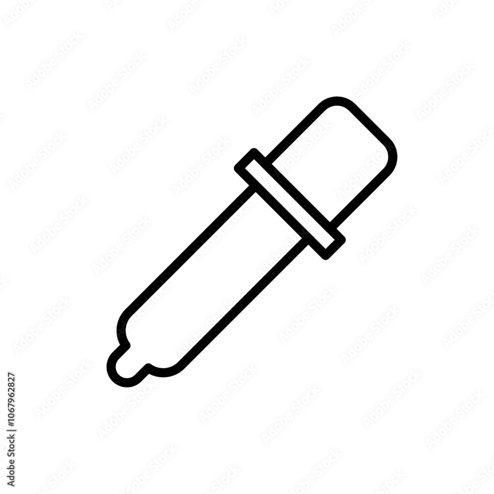 Poster eye dropper icon outline vector for web ui