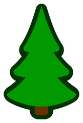 Obraz premium Christmas Tree icon, Xmas symbol on transparent background. PNG illustration