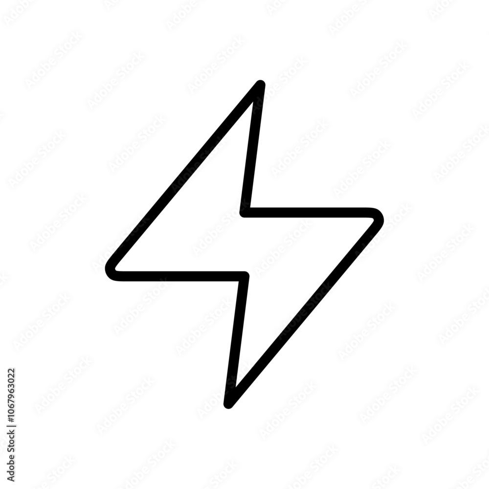 Poster Flash icon Outline vector for web ui