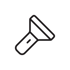 Flash light icon Outline vector for web ui