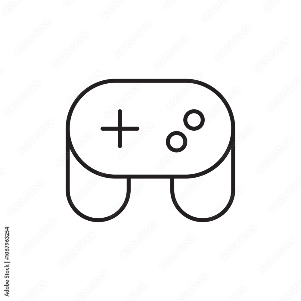 Fototapete Game controller icon Outline vector for web ui