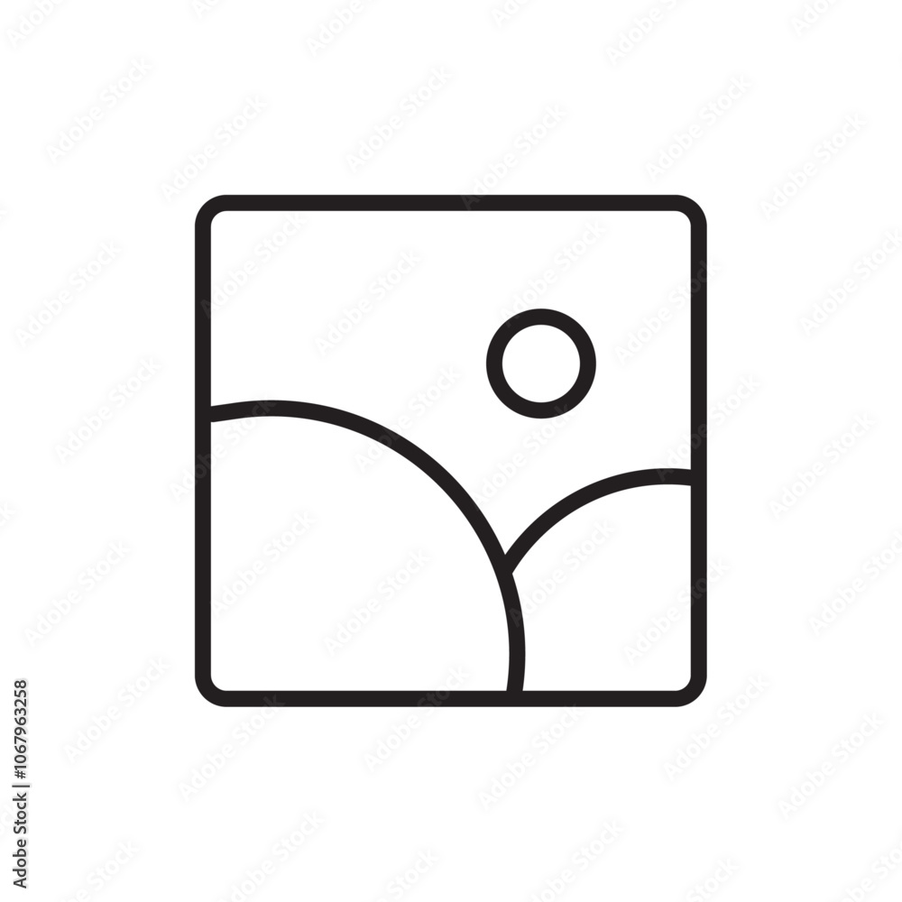 Poster gallery icon outline vector for web ui