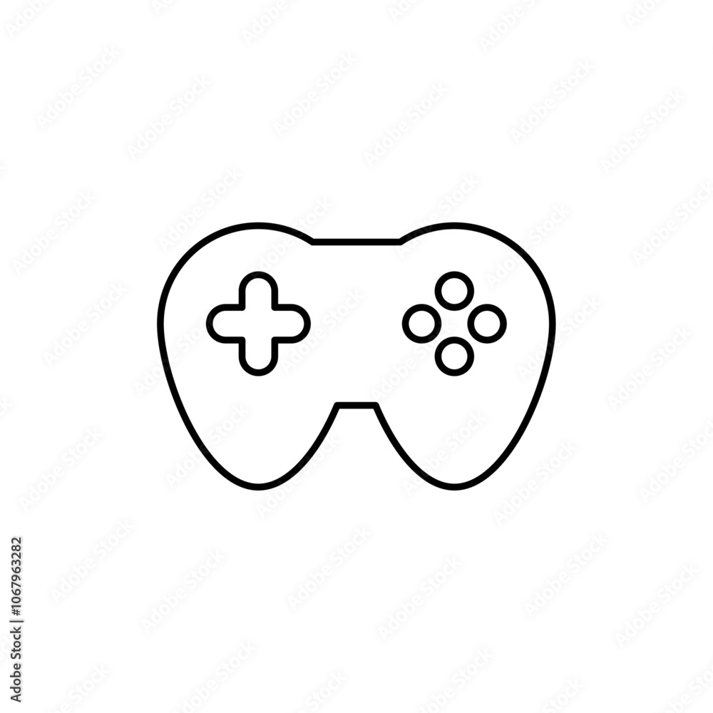 Aufkleber gamepad icon outline vector for web ui