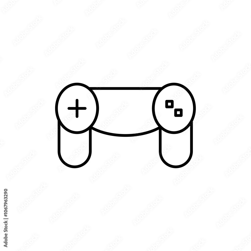 Poster Gamepad icon Outline vector for web ui
