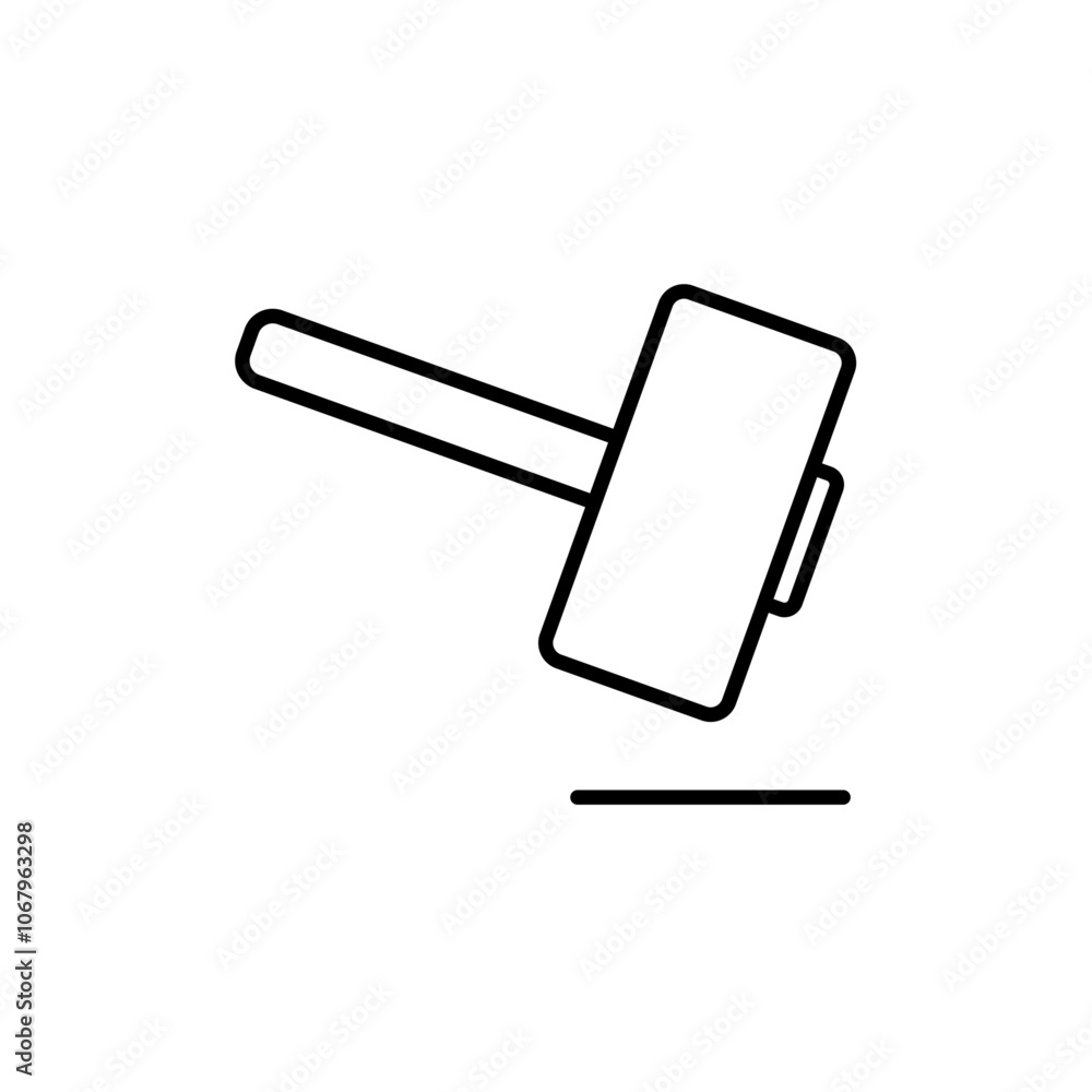 Aufkleber gavel icon outline vector for web ui