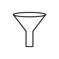 Funnel icon Outline vector for web ui