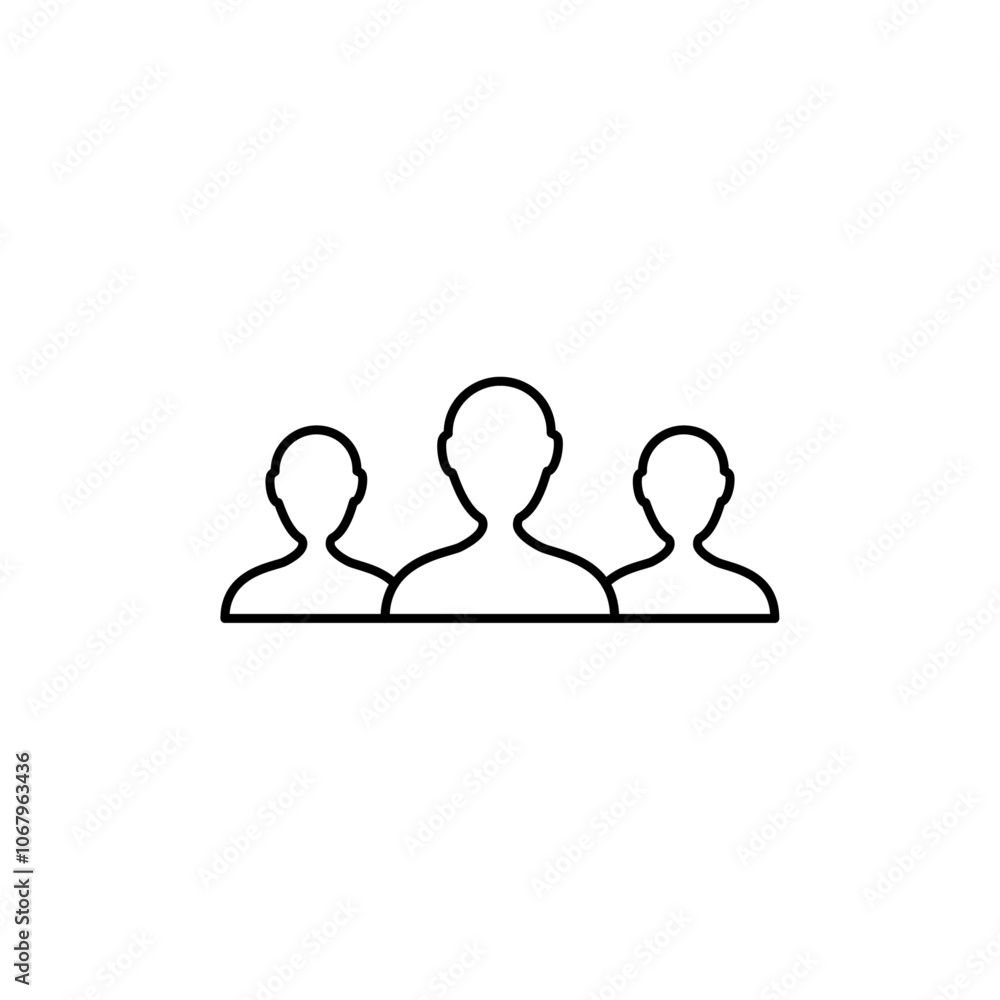 Aufkleber Group icon Outline vector for web ui