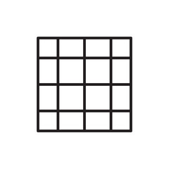 Grid icon Outline vector for web ui