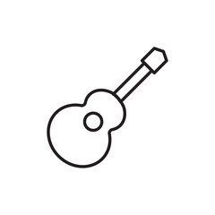 Guitar icon Outline vector for web ui