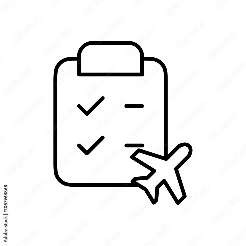 Poster Itinerary icon Outline vector for web ui