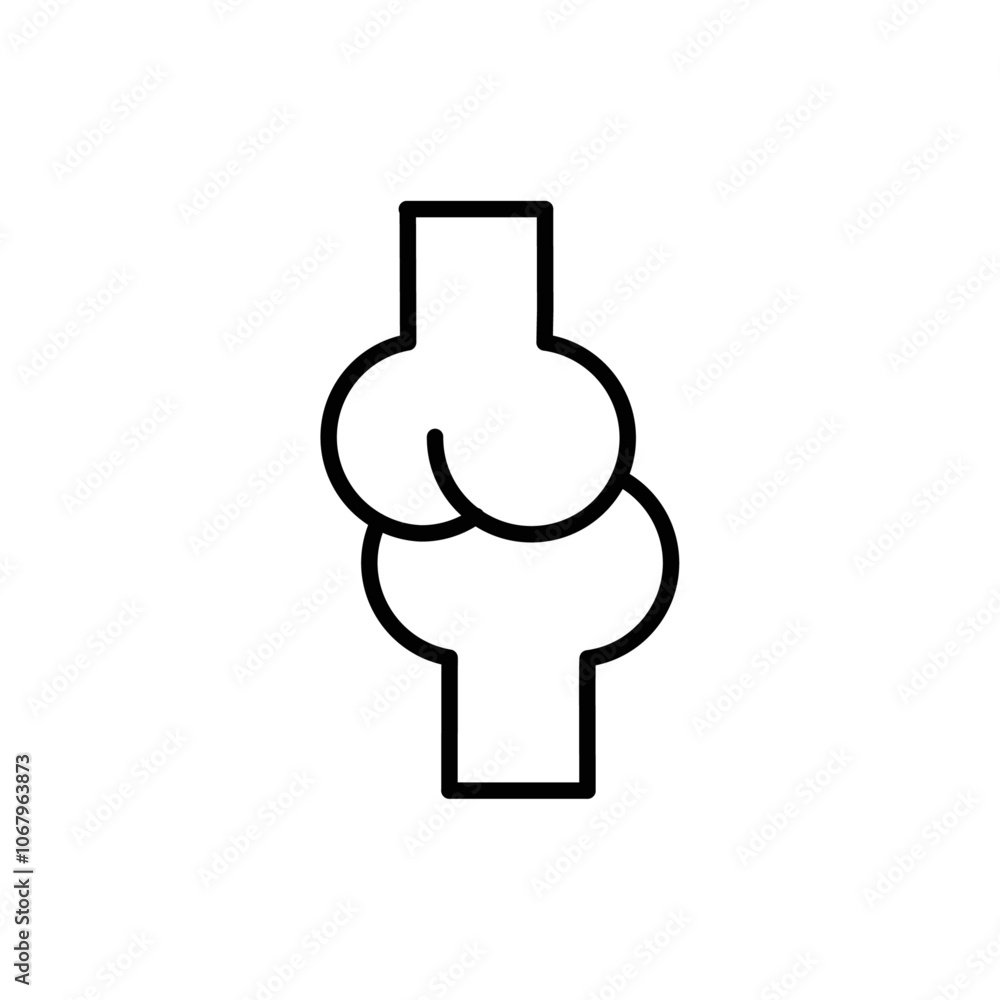 Poster Joint icon Outline vector for web ui