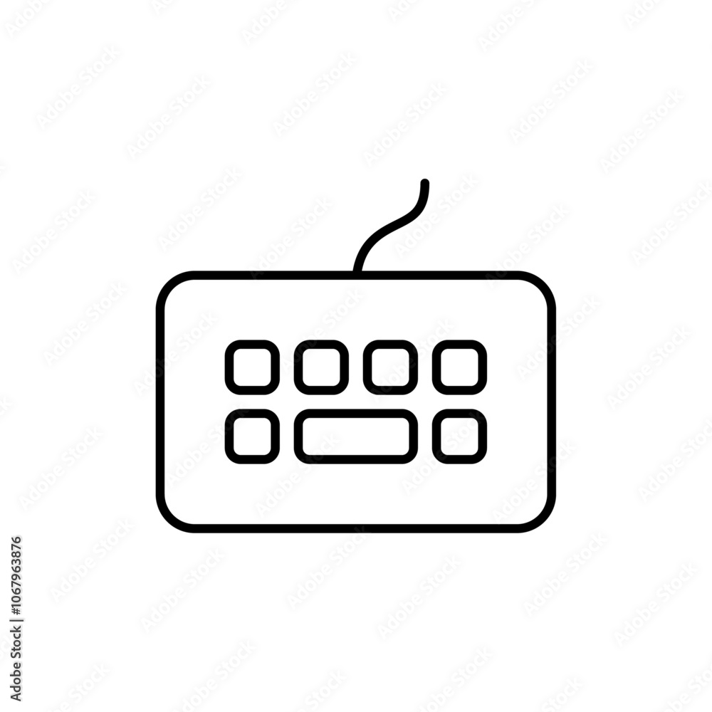 Poster Keyboard icon Outline vector for web ui