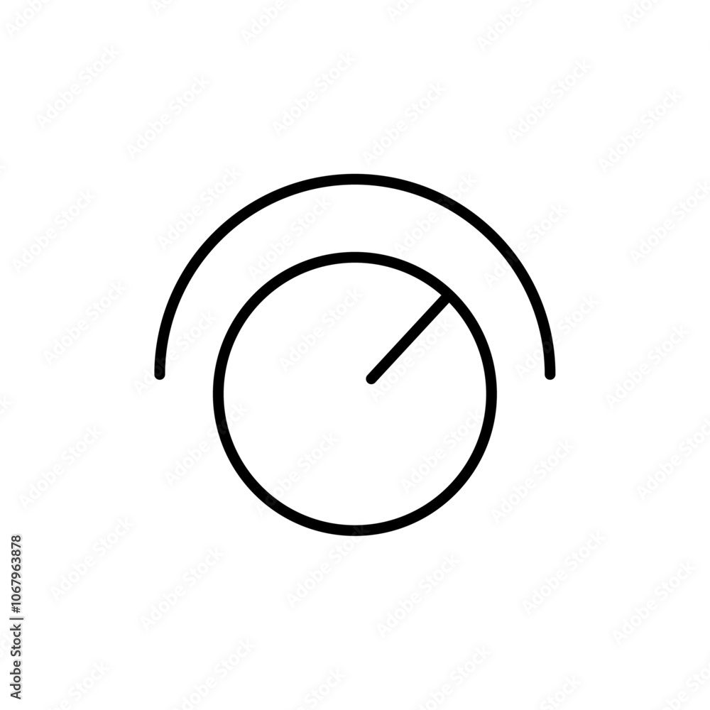 Aufkleber Knob icon Outline vector for web ui