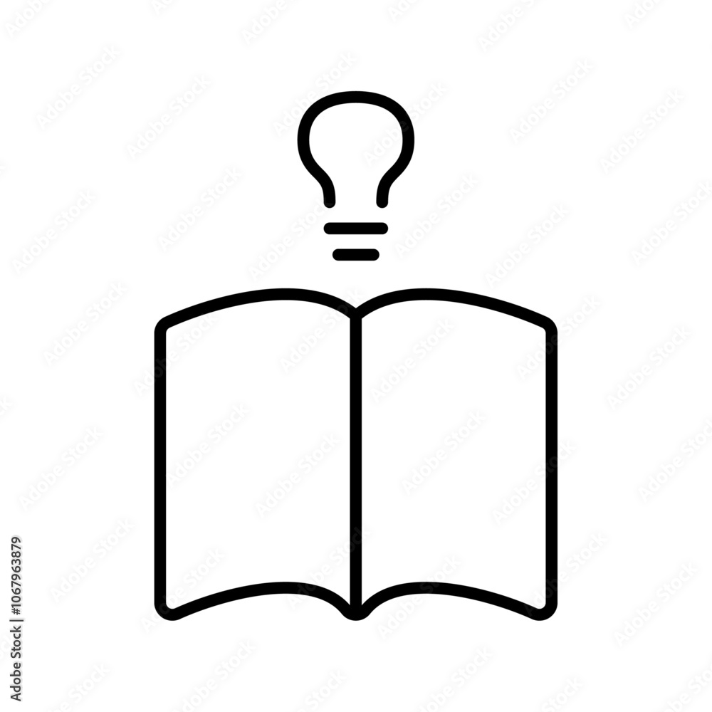 Aufkleber Knowledge icon Outline vector for web ui