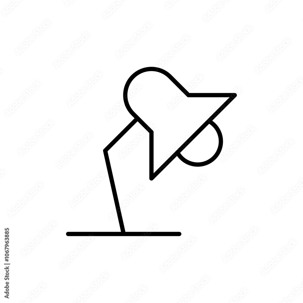 Poster Lamp icon Outline vector for web ui