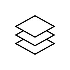 Layers icon Outline vector for web ui