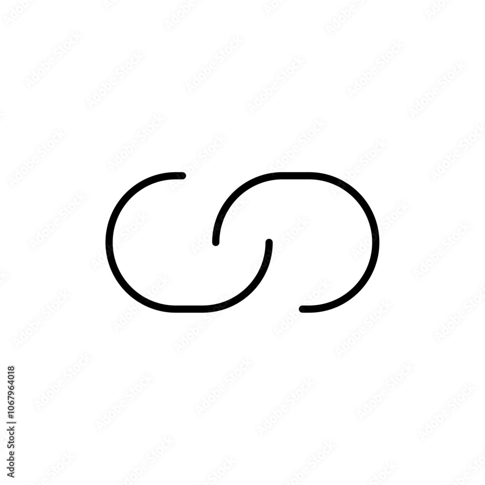 Poster Link icon Outline vector for web ui