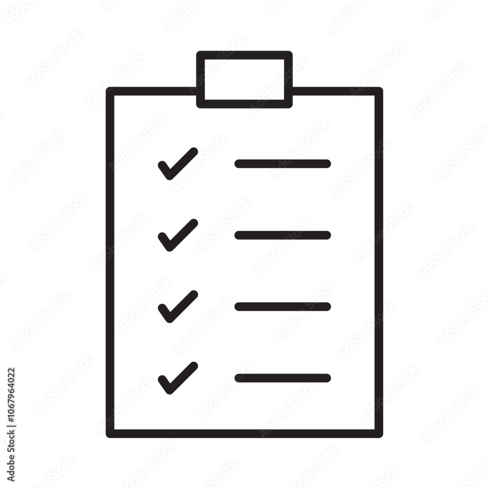 Aufkleber List icon Outline vector for web ui