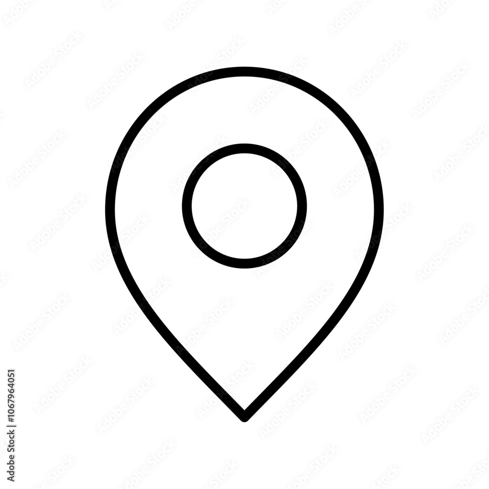 Poster Location icon Outline vector for web ui