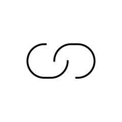 Link icon Outline vector for web ui
