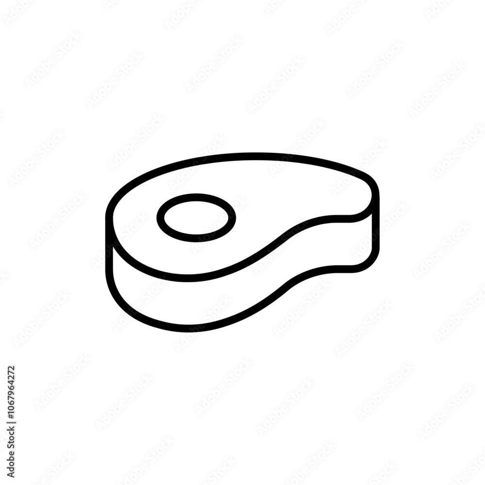 Poster Meat icon Outline vector for web ui