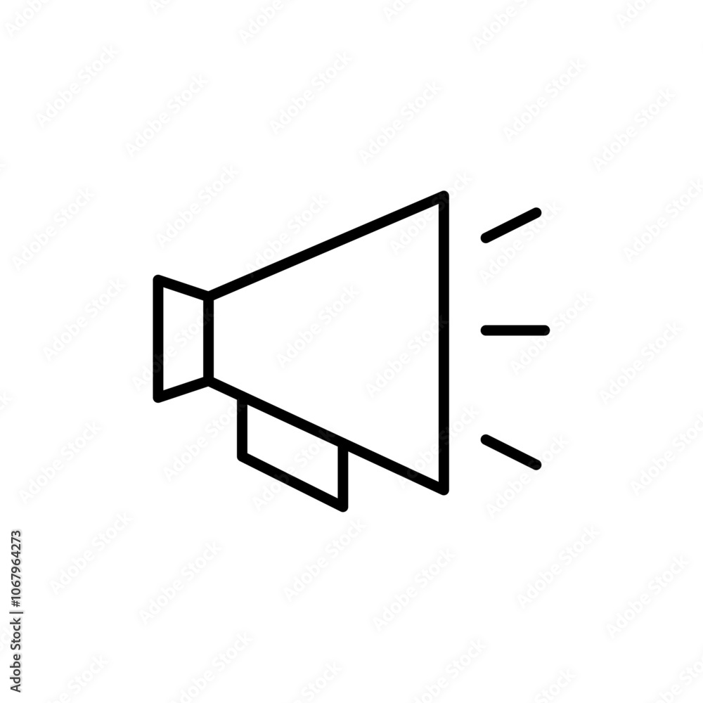 Poster Megaphone icon Outline vector for web ui