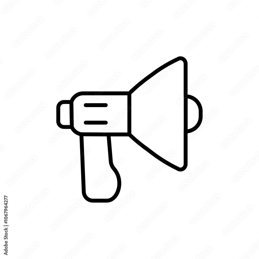 Poster megaphone icon outline vector for web ui