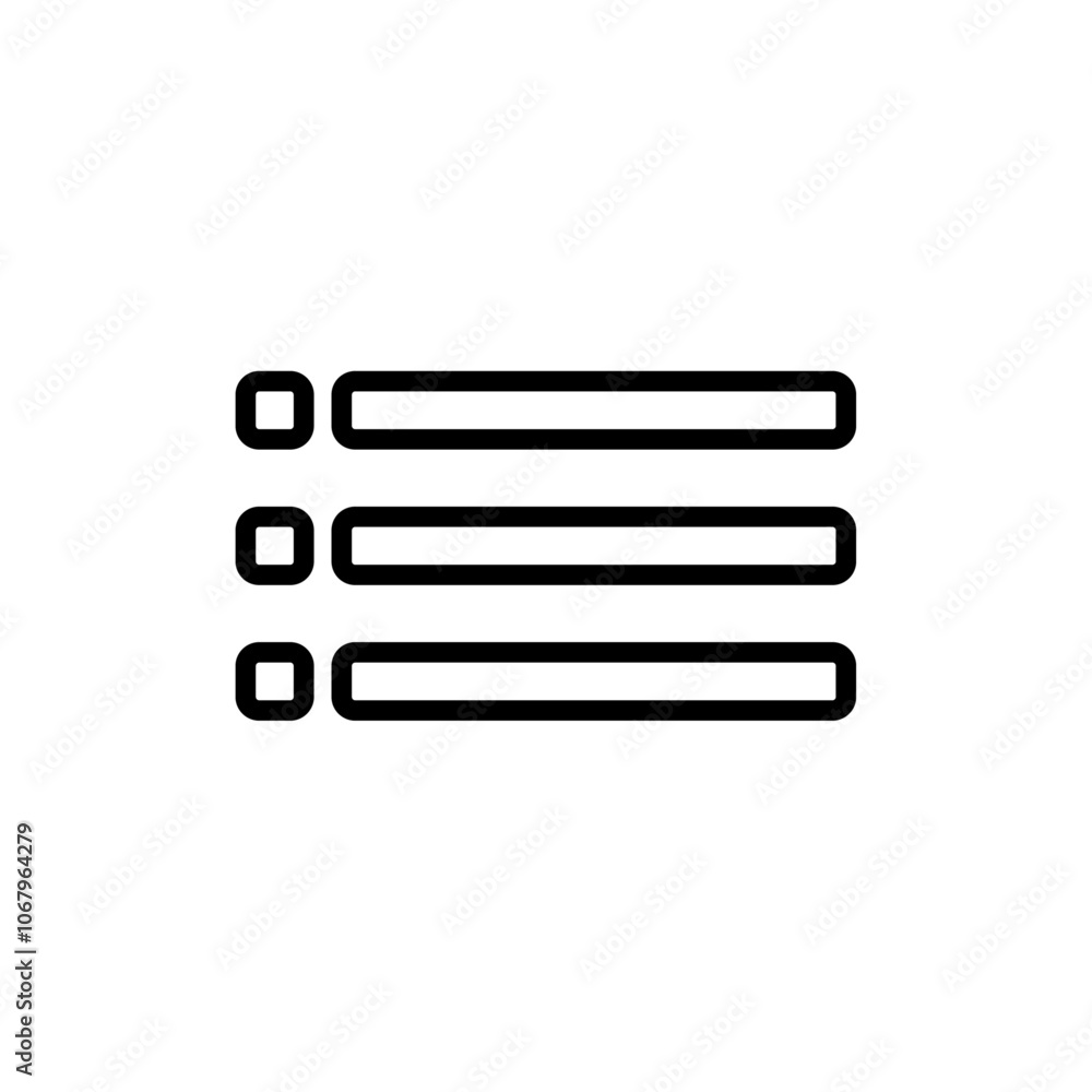 Poster Menu icon Outline vector for web ui