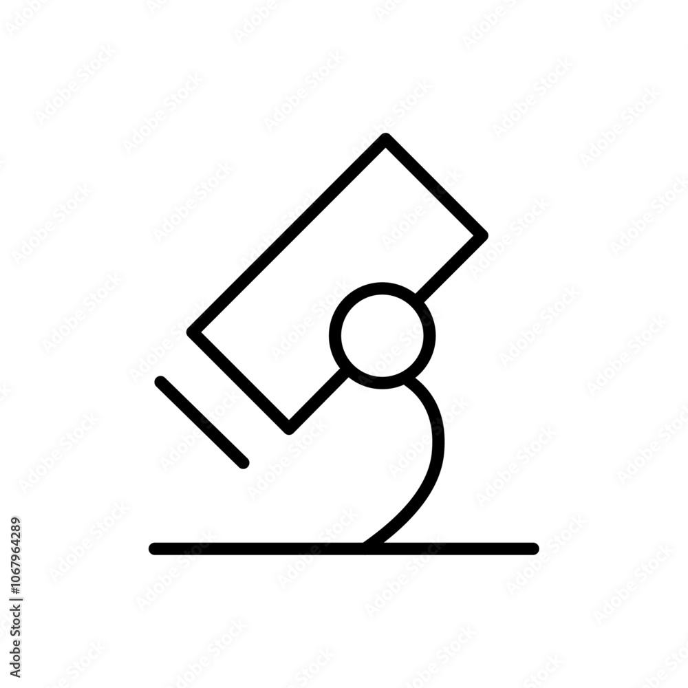 Poster microscope icon outline vector for web ui
