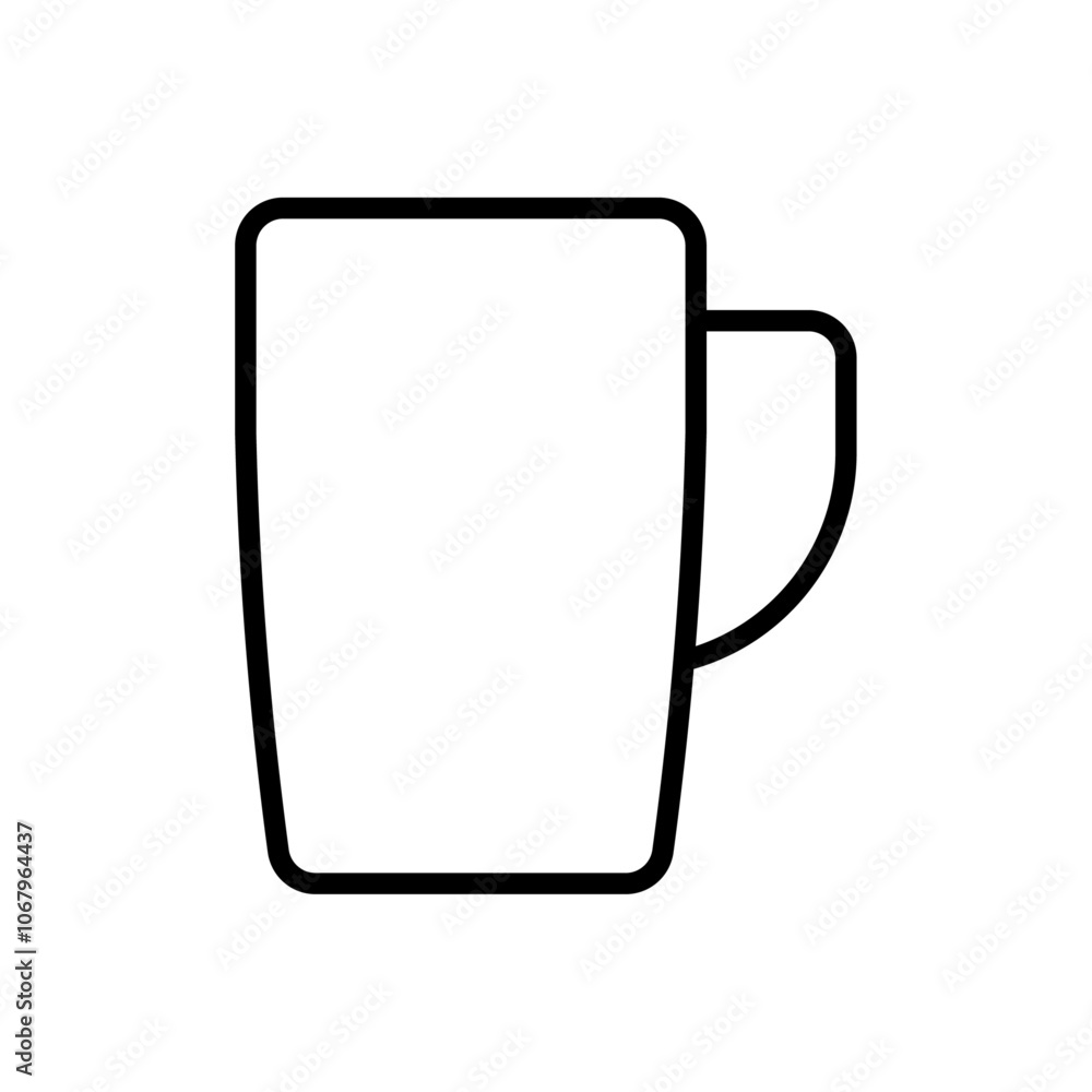Poster Mug icon Outline vector for web ui