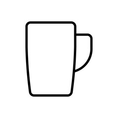 Mug icon Outline vector for web ui