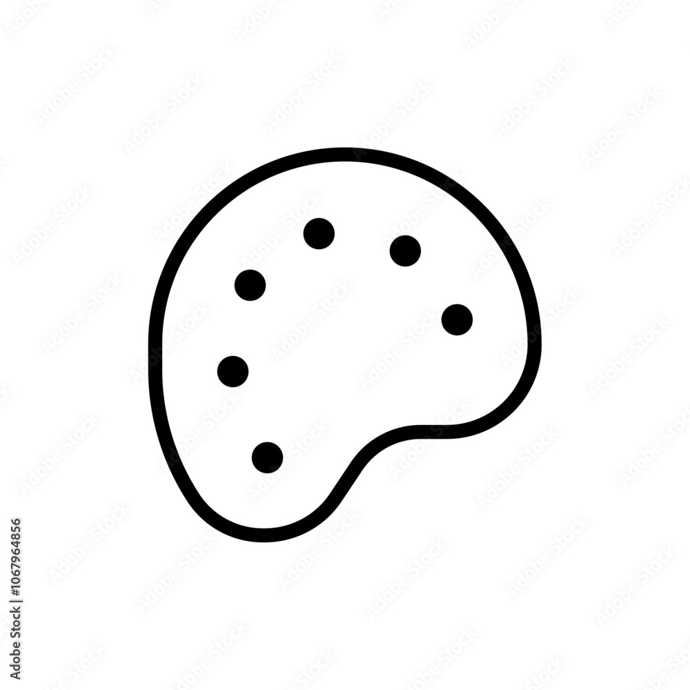 Poster Palette icon Outline vector for web ui