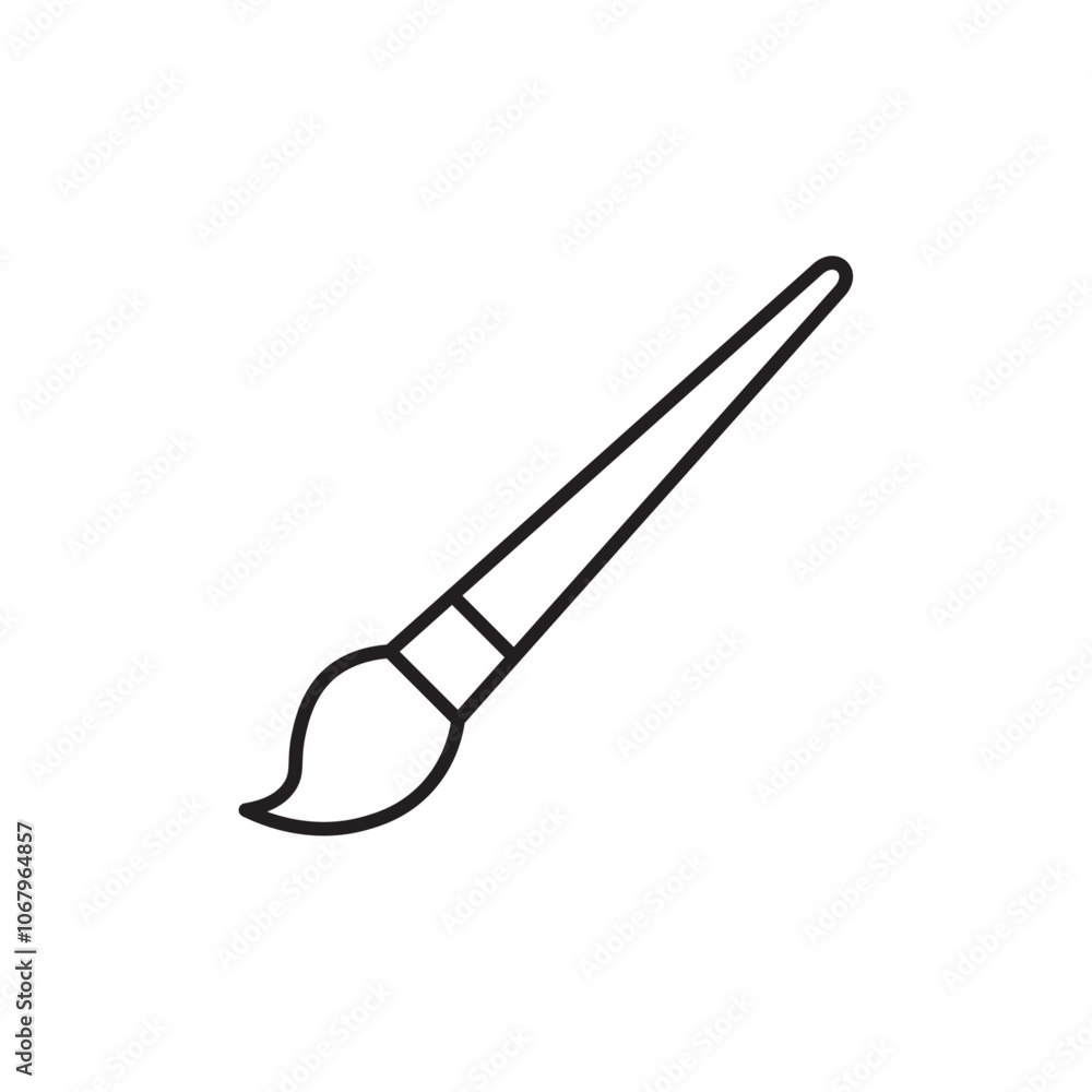 Poster Paint brush icon Outline vector for web ui